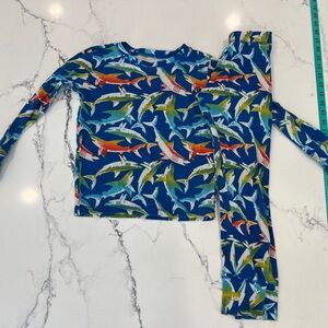 GAP Kids Blue and Green Patterned Leggings